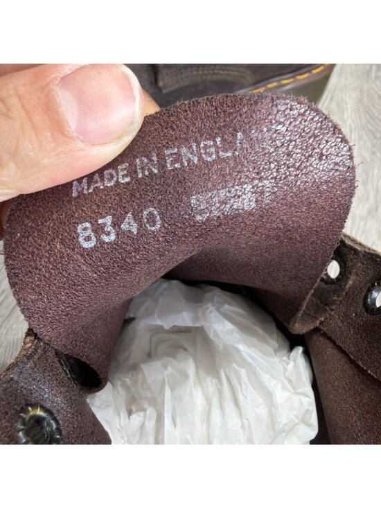 Dr. Martens 8340 England Boots Crazy Horse Brown Lace Up Combat Women Sz 9 US main image 5